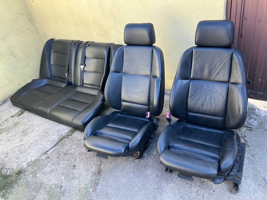 Fotele Grzane Skóra Sportsitze Sporty BMW e36 Coupe + tylna kanapa