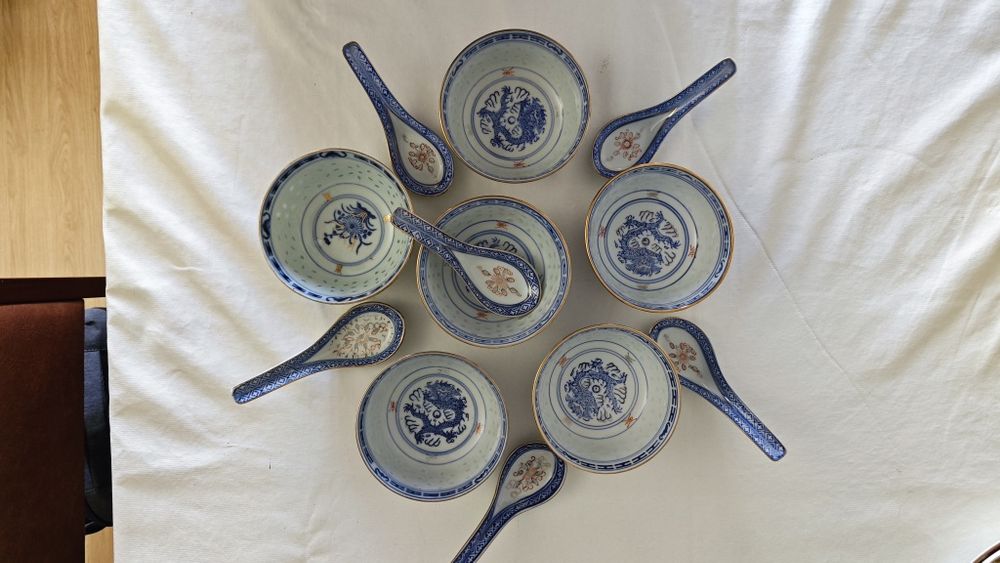 Conjunto taças loiça chinesa