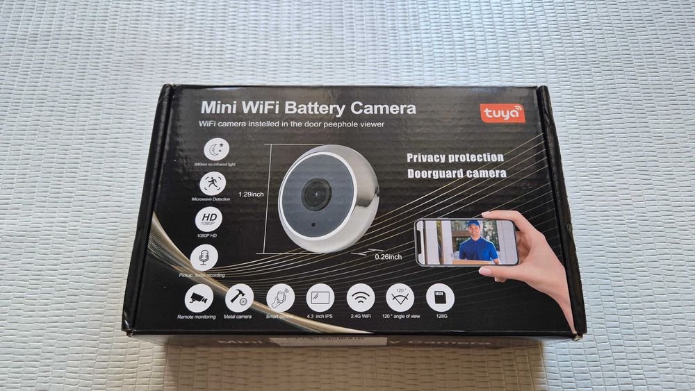 Wizjer elektroniczny z nagrywaniem, czujnik mikrofalowy (Tuya, Smart)