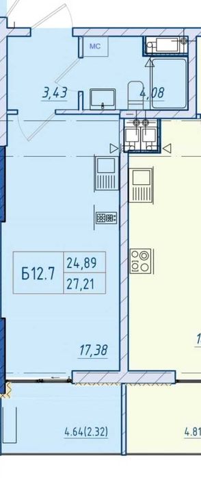 1-кімнатна квартира за адресою Куликове поле пл. (площа 27 м²) - Atlanta.ua - фото 2
