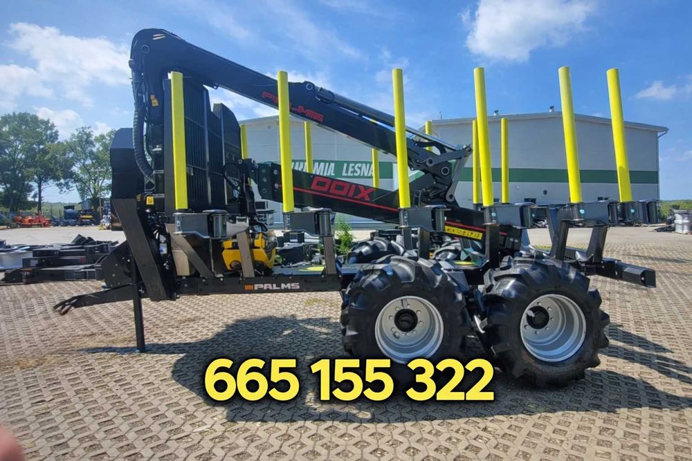 PALMS 15U żuraw 10m X100 zestaw zrywkowy przyczepa leśna forwarder 4x4