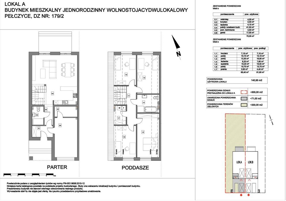 Dom 140,95 m² + ogród 330 m² - Garaż - Pełczyce