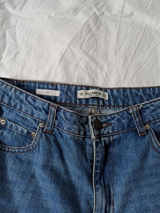 Pull & Bear, 36 rozmiar, S, mom jeans, dżinsy, jeansy