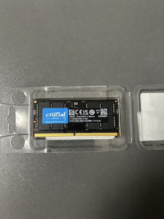 Пам'ять SODIMM DDR5 32Gb 4800 Crucial