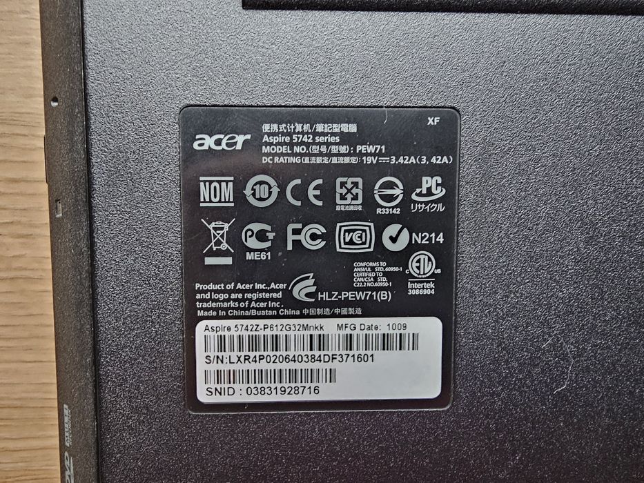 Acer Aspire 5742Z w pełni sprawny