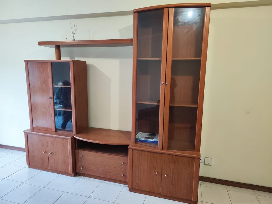 Móvel moderno de sala 3 Módulos castanho