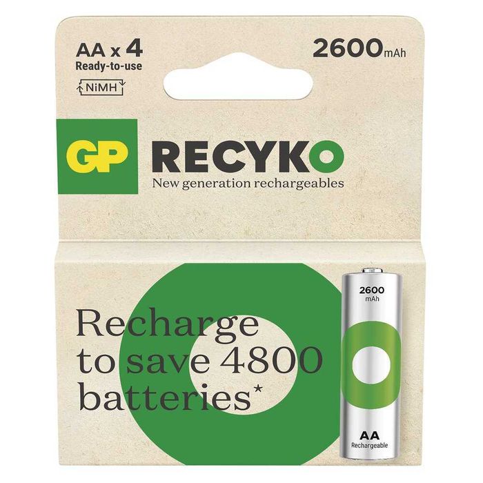 Akumulatorki paluszki baterie GP ReCyko 2600mAh AA (10 sztuk)