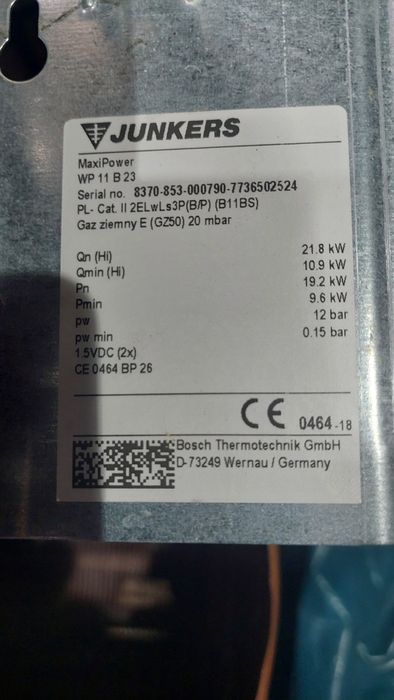 Sterownik generator iskry do piecyka gazowego JUNKERS WP 11 B23