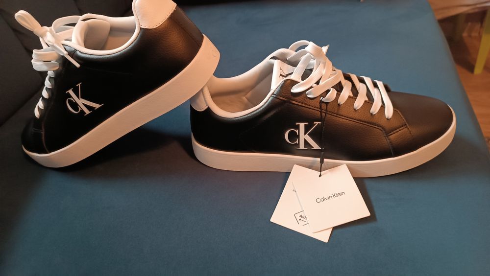 Buty męskie CK oryginalne Calvin Klein skórzane NOWE 45 rozmiar, Super okazja, polecam
