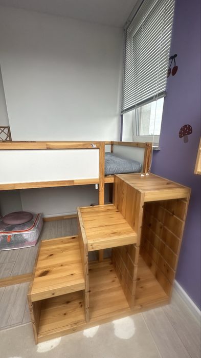 Ikea KURA ze schodkami i nowym materacem