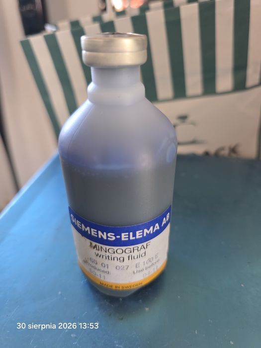 [KOLEKCJONERSKI] Atrament medyczny MINGOGRAF Siemens-Elema AB – Retro Medycyna, Lata 90.