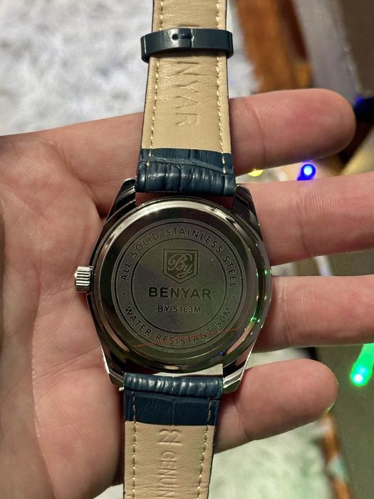 Часы benyar синие кварц