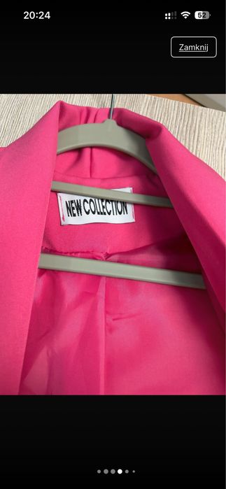 Komplet garnitur różowy