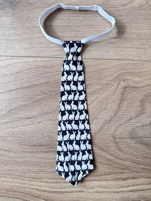 Krawat dziecięcy wielkanocny motyw zajączki