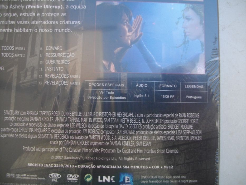 Série 1: Santuário em DVD (novo)