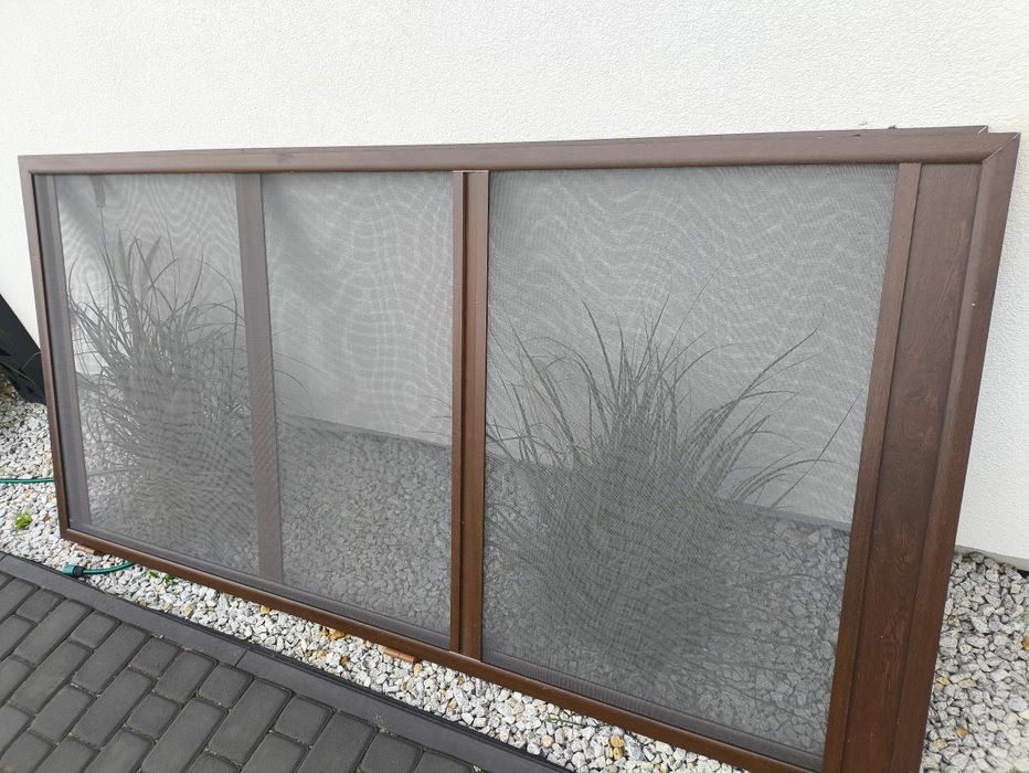 Markiza premium brąz 114x238 2 szt.  Zawiasy