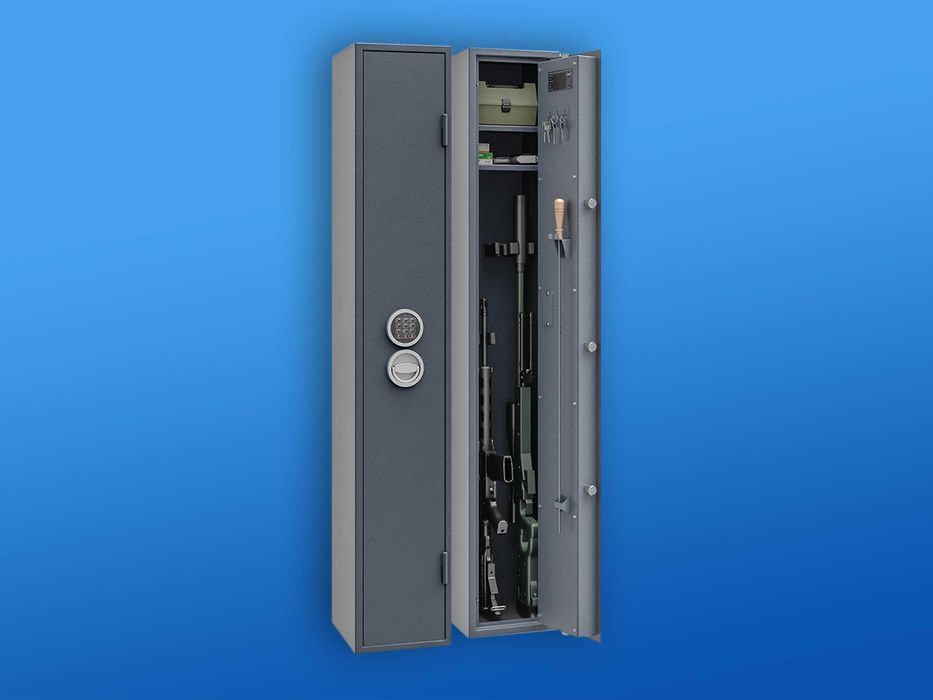 Szafa na broń S1 Siegen 588 Grafitowa Zamek EL na 4 szt broni długiej