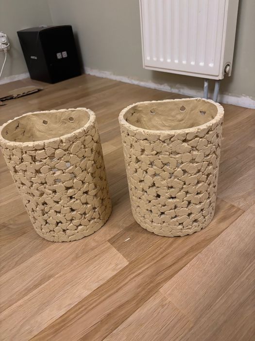 Lampa i dwa kinkiety z giny