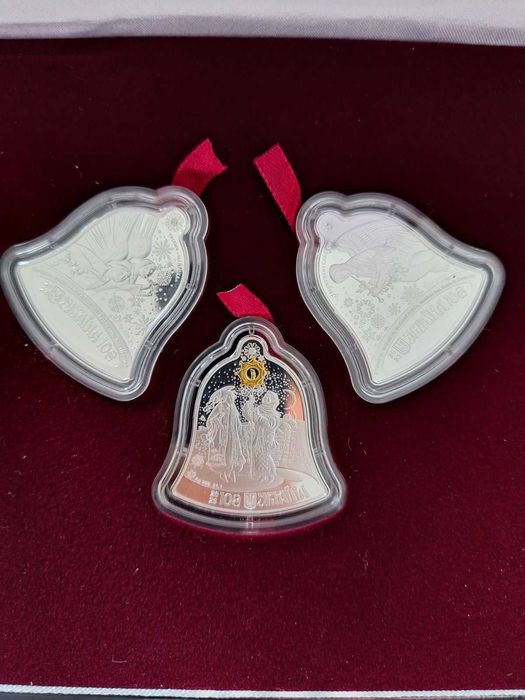 Набір із трьох срібних монет `Щедрик – колядка дзвонів`