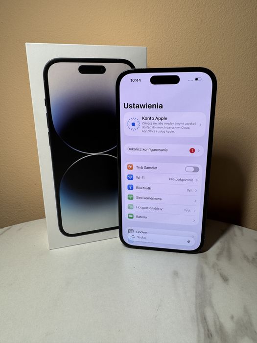 MEGA ZESTAW iPhone 14 PRO • 100% baterii • GRATIS kostka, kabel, szkło, etui