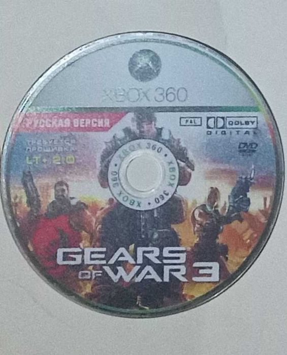 XBOX 360 продам диски до приставки GEARS OF WAR 3