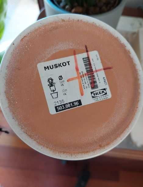 *** doniczka osłonka ceramiczna IKEA Muscot wys.14 cm ***