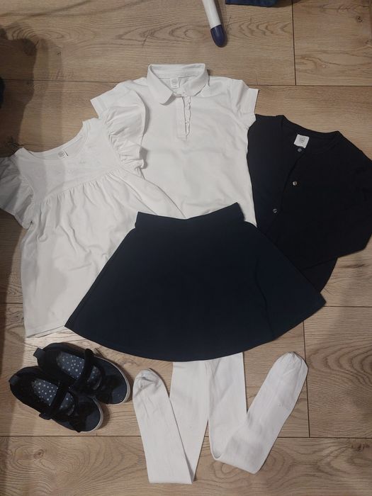 Komplet dziewczęcy galowy 122 +buty 31 +wf