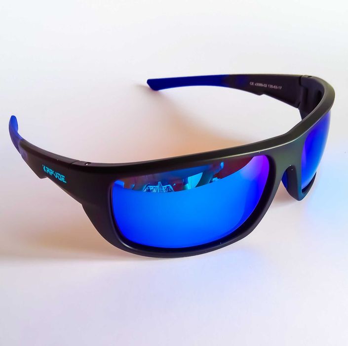 OKULARY PRZECIWSŁONECZNE. Polaryzacyjne. Dark Blue/Black. Sportowe