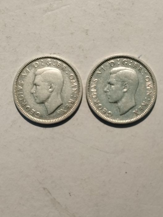 Moeda de Prata Sixpence de 1942 Inglaterra