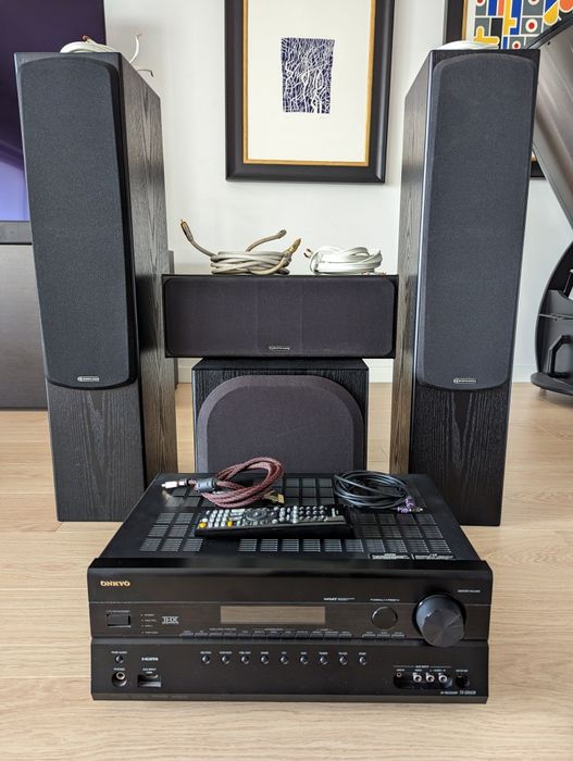 Sistema Som Sound Stereo 3.1 Onkyo/Monitor Audio Excelente Condição