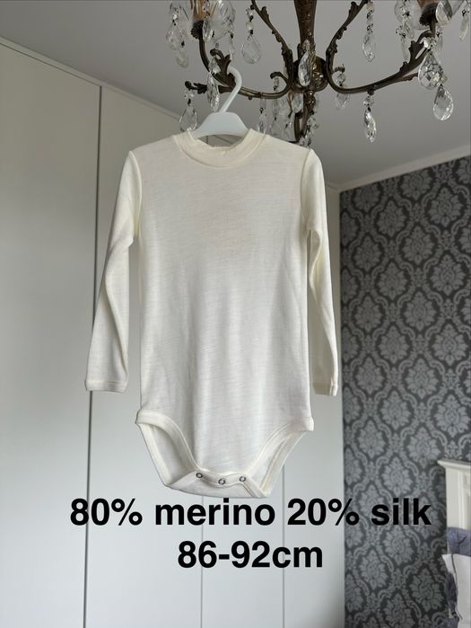 Wełniane body półgolf merino 86 92cm unisex Safa