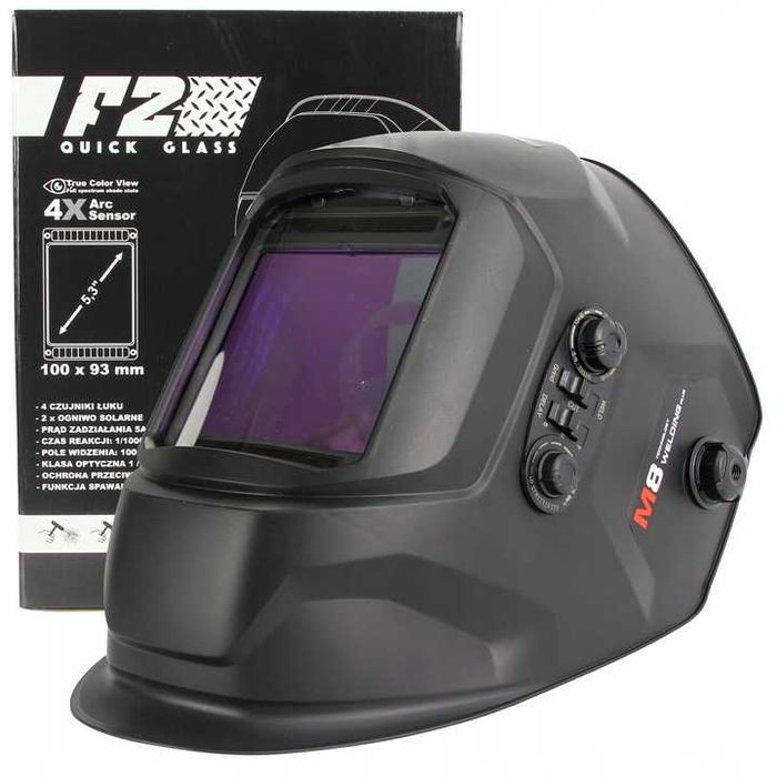 Maska Spawalnicza przyłbica SAMOŚCIEMNIAJĄCA filtr KOLOR TIG MIG MMA