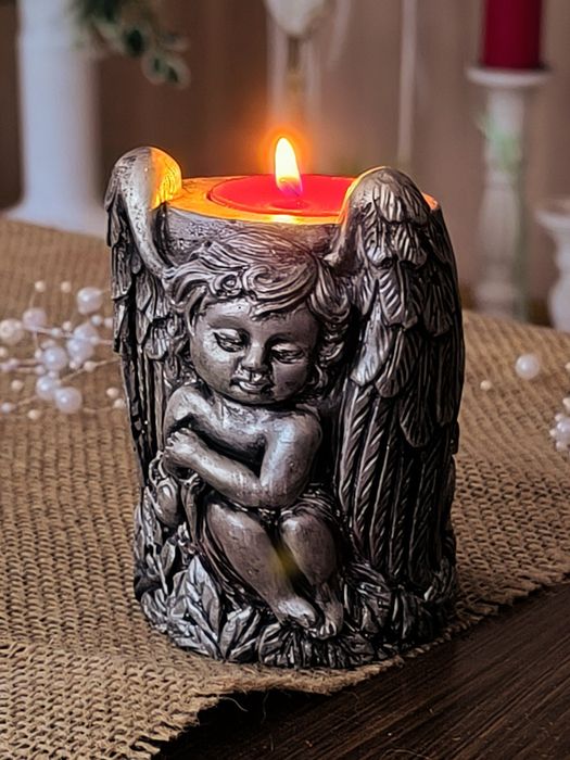 Świecznik tealight aniołek