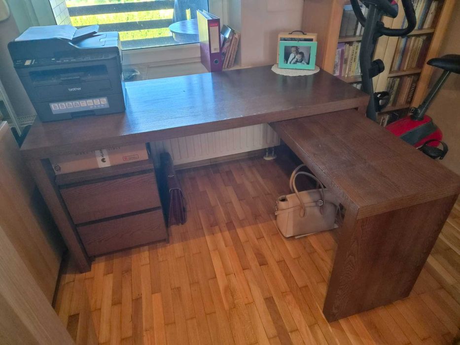 biurko IKEA MALM + komoda używane