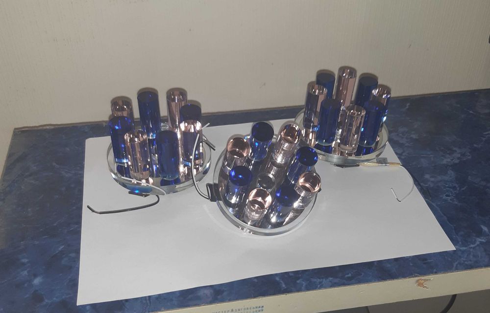 Точкові світильники BRIGH LIGHT, 3 шт., кришталь