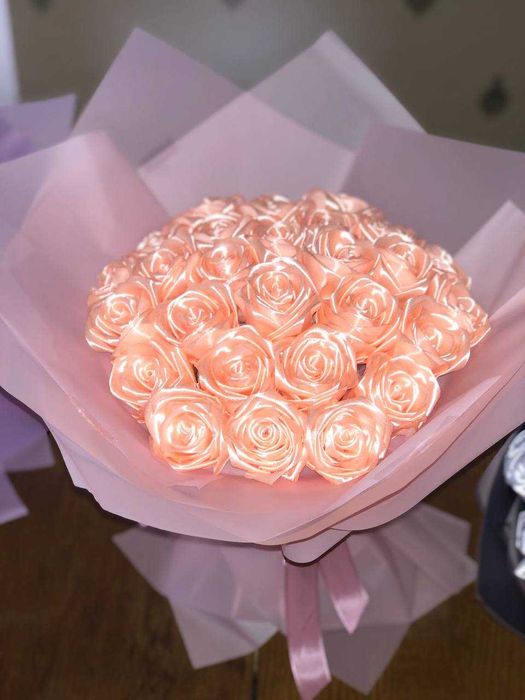 Букети з атласної стрічки