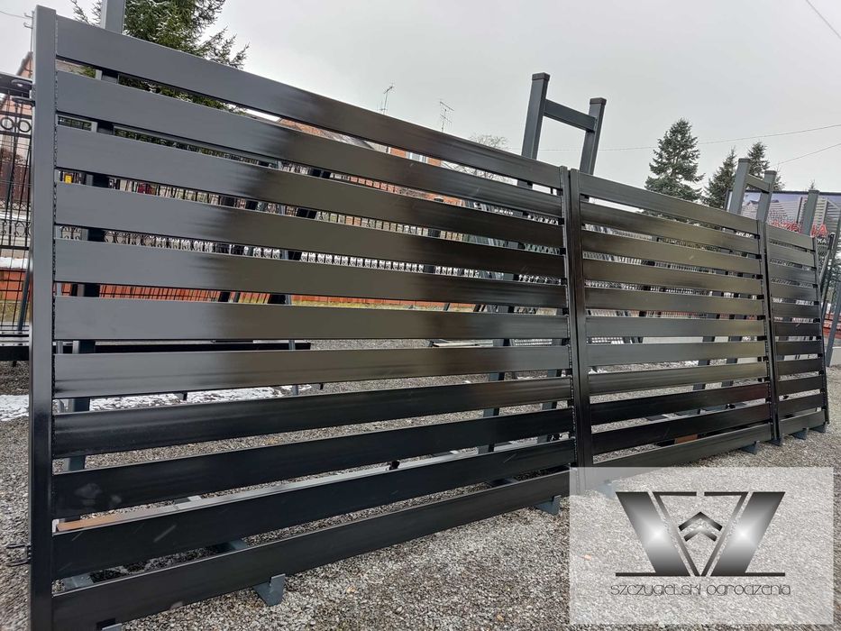Brama palisadowa PRZESUWNA 400x140 | siatka | OGRODZENIA PANELOWE 1m2