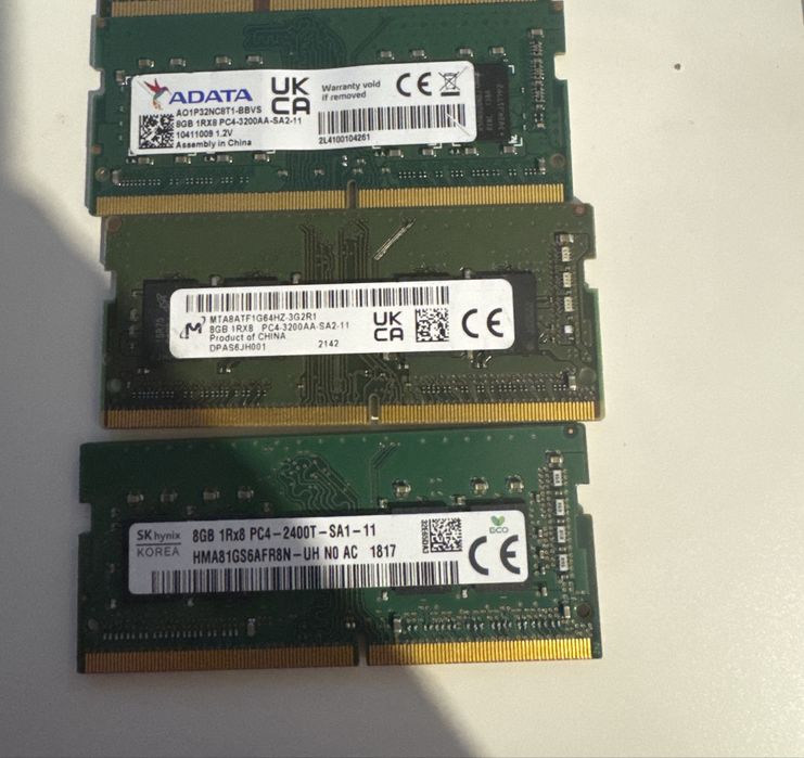 Kosci ram do laptopa 2x 8gb ddr4