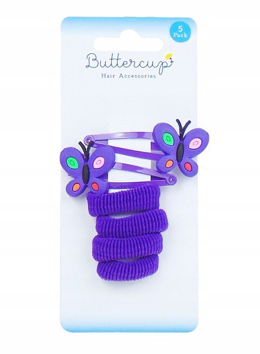 Spinki Gumki do Włosów Akcesoria na Włosy 5 szt - fioletowy
