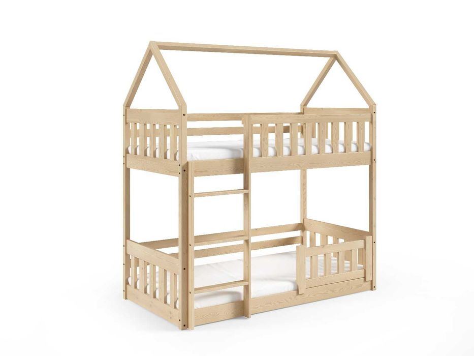 Drewniane łóżko piętrowe ZUZIA SLIM dla dzieci! 3 kolory