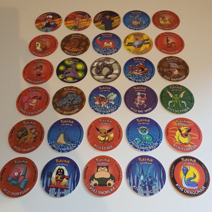 Conjunto 30 Tazos Pokémon 1ª Geração
