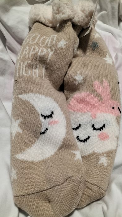 Ocieplane skarpety z antypoślizgiem,rozm 35-40