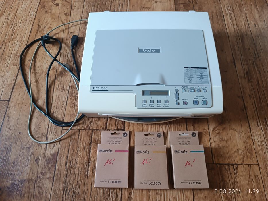 Brother DCP-135C + 3 Nowe Tusze Actis