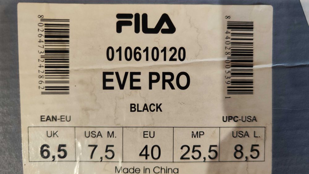 Ролики Fila Eve Pro 40 размер, 25.5 см