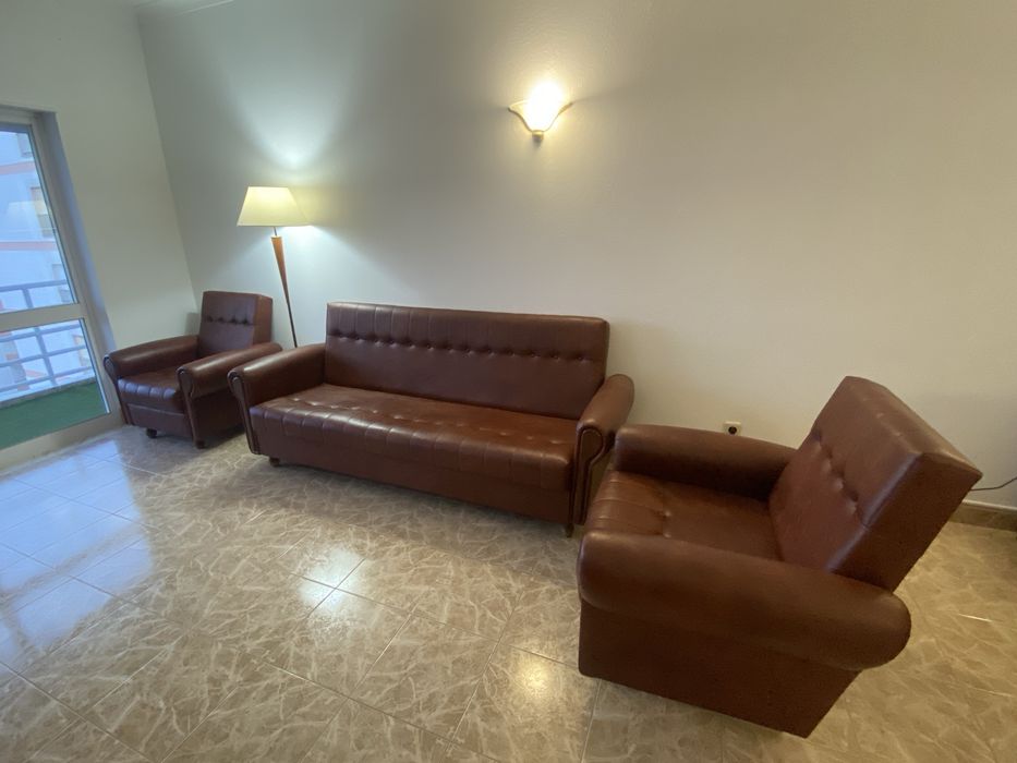 Sofás vintage (sofá-cama e 2 poltronas)
