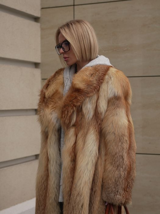 Вінтажна шуба з лиси