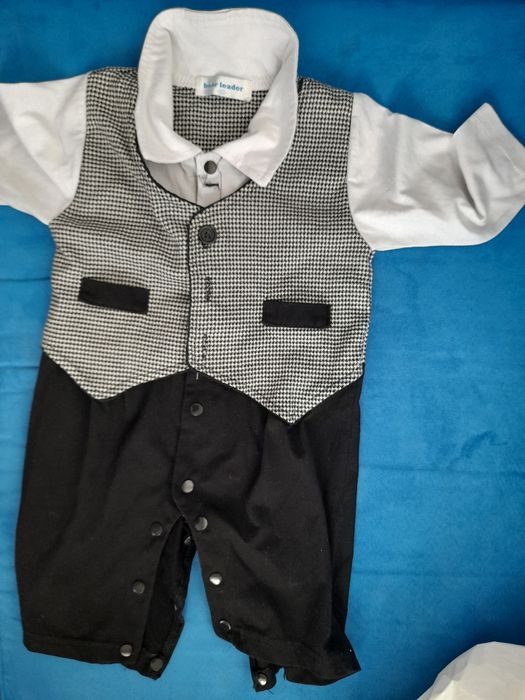 Strój body na chrzest dla chłopca rozmiar 90