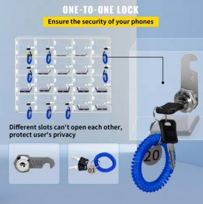 Armário de armazenamento para celular VEVOR, 20 compartimentos