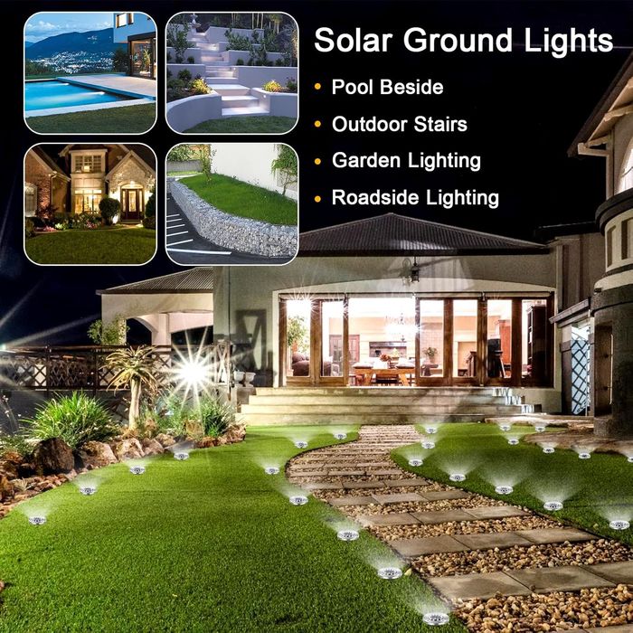JIMACRO Solarne lampy ogrodowe LED 4 szt. IP65