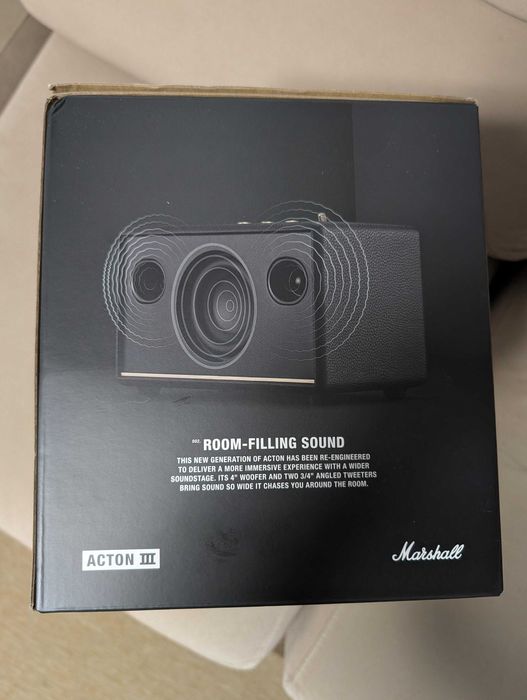 Coluna bluetooth Marshall Acton III, nova, fatura, garantia - SELADA